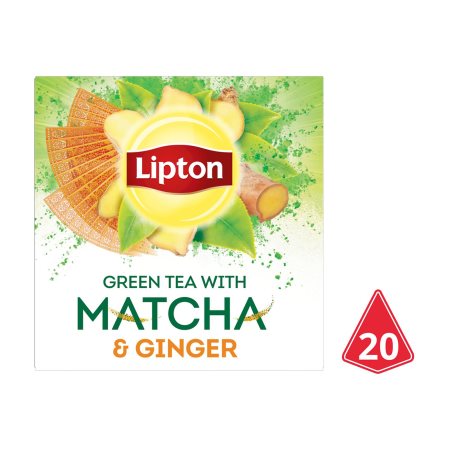 LIPTON Πράσινο Τσάι Matcha & Ginger 20 φακελάκια x1,5gr