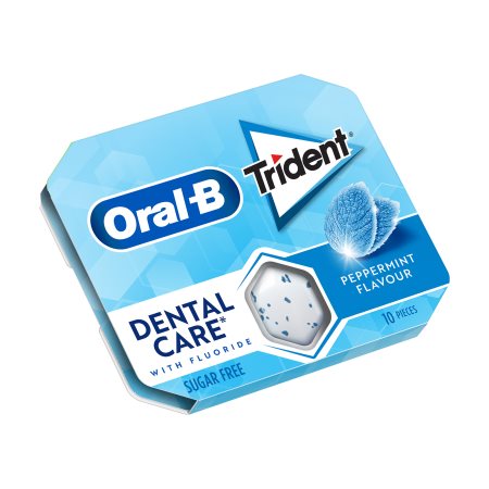TRIDENT Oral-B Τσίχλες Μέντα Χωρίς ζάχαρη 10τεμ 17gr
