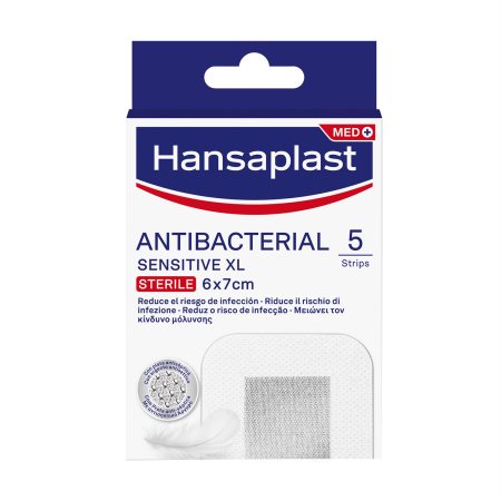 HANSAPLAST Antibacterial Επιθέματα Πληγών Sensitive XL 5τεμ