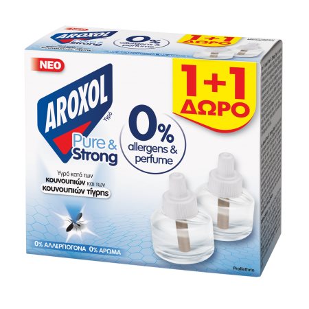 AROXOL Pure & Strong Εντομοαπωθητικό Υγρό Ανταλλακτικό 30 νύχτες +1 Δώρο