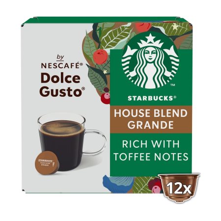STARBUCKS Καφές Espresso House Blend Grande σε Κάψουλες συμβατές με μηχανή Dolce Gusto 12x8,5gr