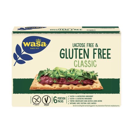 WASA Classic Φρυγανιές Vegan Χωρίς γλουτένη Χωρίς λακτόζη 240gr