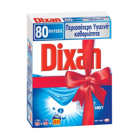 DIXAN Απορρυπαντικό Πλυντηρίου Ρούχων Σκόνη Φρεσκάδα Ωκεανού 70 πλύσεις +10 πλύσεις Δώρο