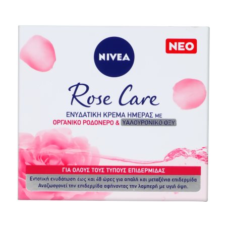 NIVEA Κρέμα Ημέρας Rose Care με Ροδόνερο για Όλες τις Επιδερμίδες 50ml
