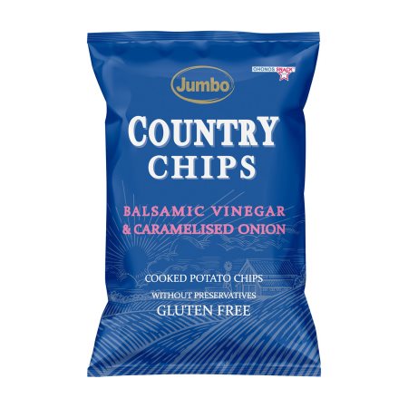 JUMBO Country Chips με Ξίδι Βαλσάμικο & Καραμελωμένο Κρεμμύδι Χωρίς γλουτένη 150gr