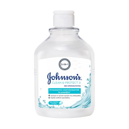 JOHNSON'S Clean & Protect 3 Hand Wash Κρεμοσάπουνο με Sea Salts Ανταλλακτικό 500ml