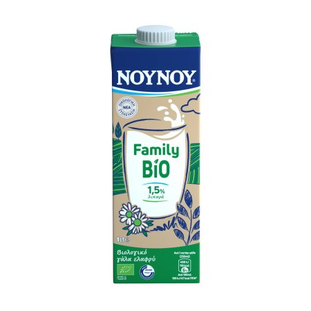 ΝΟΥΝΟΥ Family Γάλα Υψηλής Παστερίωσης 1,5% Βιολογικό 1lt