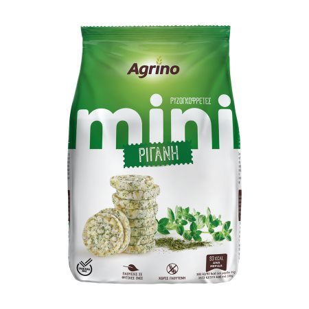 AGRINO Mini Ρυζογκοφρέτες με Ρίγανη Χωρίς γλουτένη 50gr