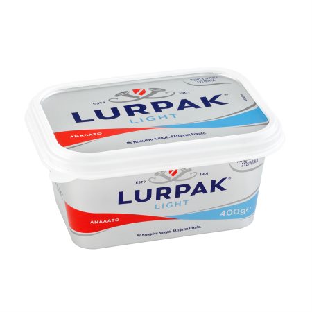 LURPAK Light Μείγμα Λιπαρών Υλών για Επάλειψη με Μειωμένα Λιπαρά Ανάλατο 400gr