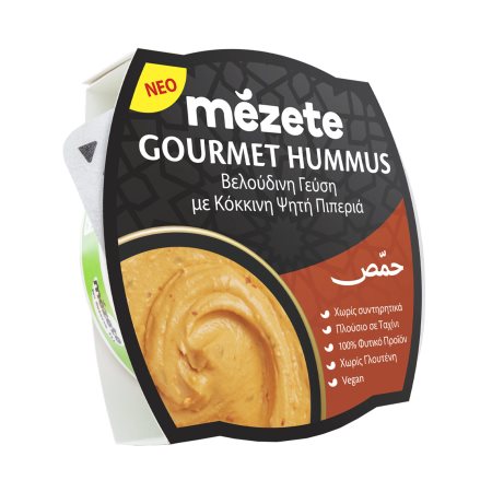 Σαλάτα Gourmet Hummus με Κόκκινη Ψητή Πιπεριά MEZETE Vegan Χωρίς γλουτένη 215gr