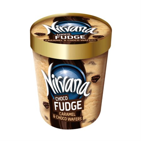 NIRVANA Παγωτό Choco Fudge Caramel & Choco Wafer 630gr (850ml)