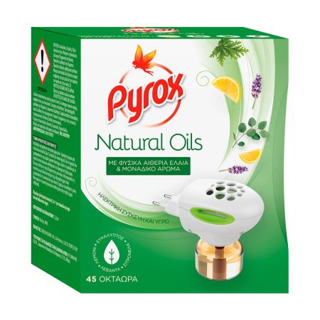 PYROX Natural Oil Εντομαπωθητικό Υγρό για 45 Νύχτες Σετ