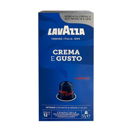 LAVAZZA Καφές Espresso Crema E Gusto σε Kάψουλες συμβατές με μηχανή Nespresso 10x5,7gr