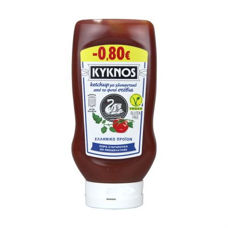 KYKNOS Κέτσαπ με Στέβια Vegan Χωρίς γλουτένη 540g