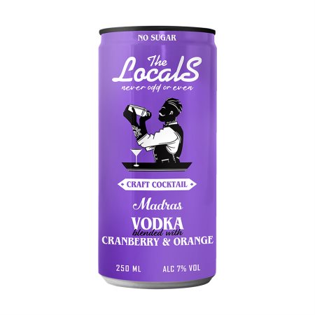 THE LOCALS Κοκτέιλ Madras Βότκα με Cranberry & Πορτοκάλι 250ml