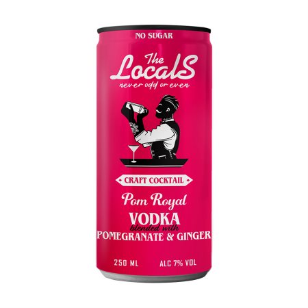 THE LOCALS Κοκτέιλ Pom Royal Βότκα με Ρόδι & Ginger 250ml