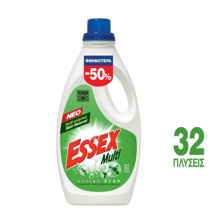ESSEX Multi Απορρυπαντικό Πλυντηρίου Ρούχων Υγρό 32 πλύσεις