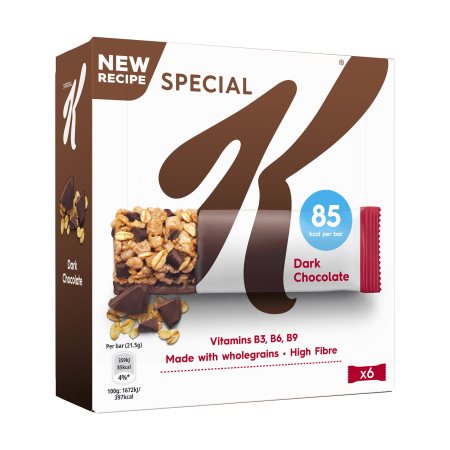 KELLOGG'S Special K Μπάρες Δημητριακών με Μαύρη Σοκολάτα 6x21,5gr