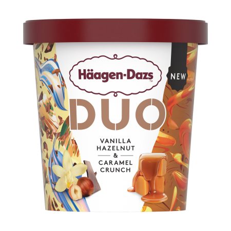 HAAGEN-DAZS Duo Παγωτό Vanilla Hazelnut & Salted Caramel Χωρίς γλουτένη 353gr (420ml)