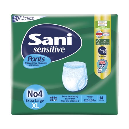 SANI Sensitive Pants Εσώρουχα Ακράτειας Νο4 Extra Large 14τεμ