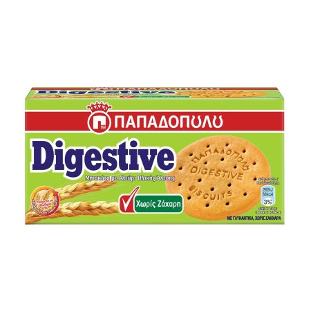 ΠΑΠΑΔΟΠΟΥΛΟΥ Digestive Μπισκότα Χωρίς ζάχαρη 250gr