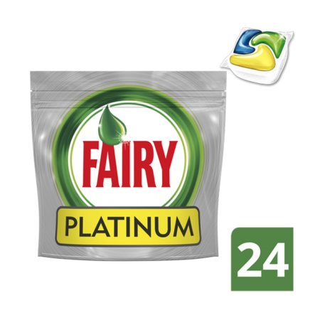 FAIRY Platinum Απορρυπαντικό Πλυντηρίου Πιάτων Ταμπλέτες Λεμόνι 24τεμ