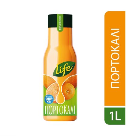 LIFE Φυσικός Χυμός Πορτοκάλι 1lt