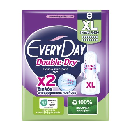 EVERYDAY Double Dry Σερβιέτες Ultra Plus Extra Long 8τεμ