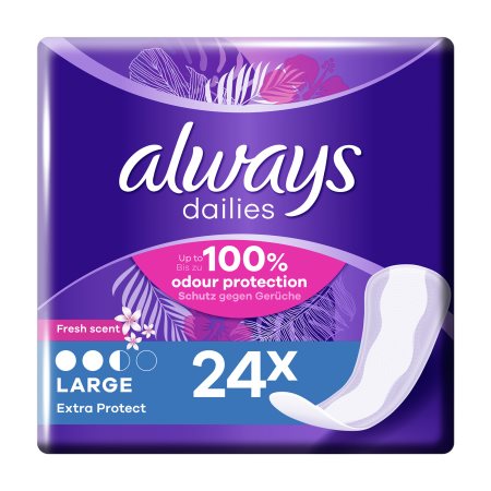 ALWAYS Dailies Extra Protect Σερβιετάκια Large Fresh 24τεμ