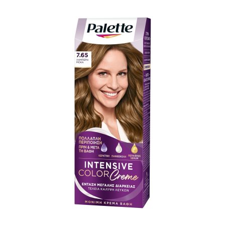 PALETTE Intensive Color Creme Βαφή Μαλλιών Νο7.65 Λαμπερή Μόκα 50ml
