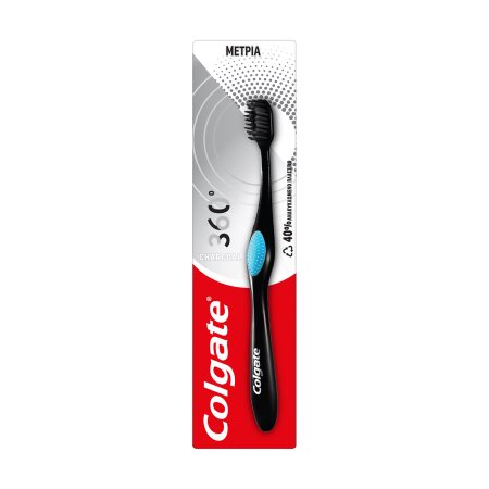 COLGATE Οδοντόβουρτσα 360 Charcoal μέτρια