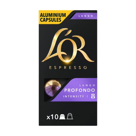 L'OR Καφές Espresso Lungo Profondo σε Κάψουλες συμβατές με μηχανή Nespresso 10x5,2gr