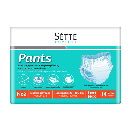 SETTE Comfort Pants Εσώρουχα Ακράτειας Νο2 Medium 14τεμ