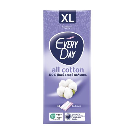 EVERYDAY All Cotton Σερβιετάκια Extra Long 24τεμ