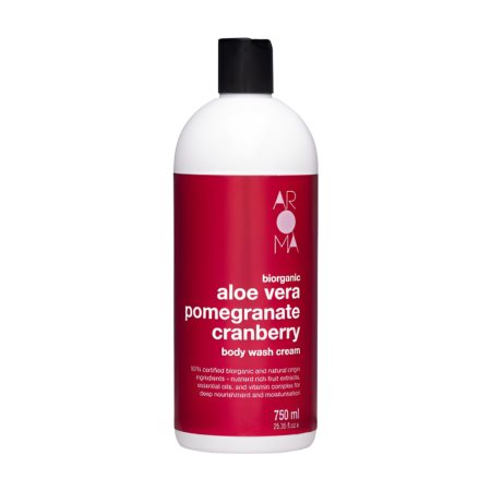 AROMA Biorganic Αφρόλουτρο με Αλόη Ρόδι & Κράνα 750ml