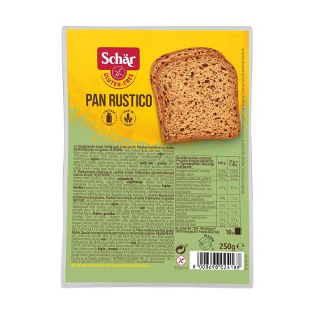 SCHAR Pan Rustico Ψωμί Πολύσπορο Χωρίς γλουτένη Χωρίς λακτόζη 250gr