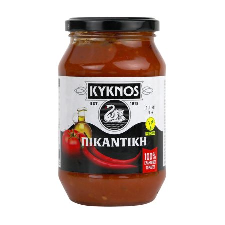 ΚΥΚΝΟΣ Έτοιμη Σάλτσα Ντομάτας Πικάντικη Vegan Χωρίς γλουτένη 425g
