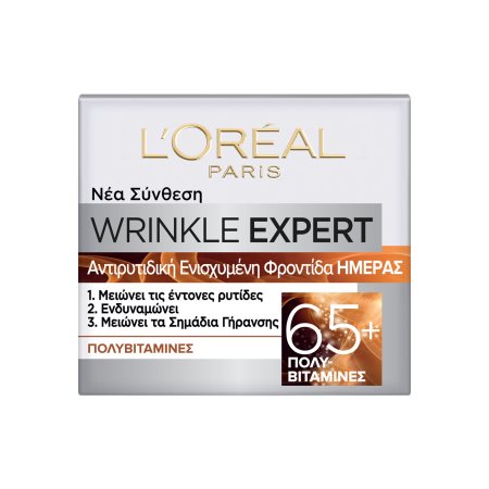 L'OREAL Wrinkle Expert Κρέμα Ημέρας Ενισχυμένης Φροντίδας Αντιρυτιδική με Πολυβιταμίνες 65+ 50ml