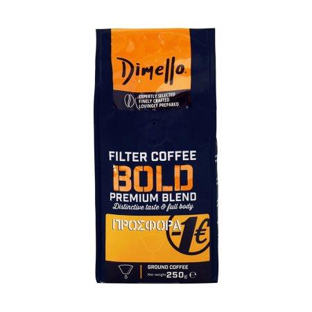 DIMELLO Καφές Φίλτρου Bold Premium Blend 250gr