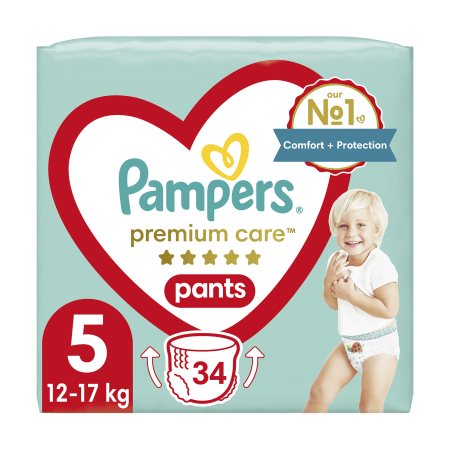 PAMPERS Premium Care Pants Πάνες Βρακάκι Νο5 12-17kg 34τεμ