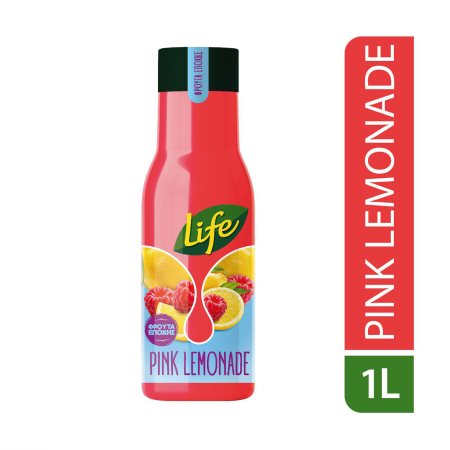 LIFE Pink Lemonade Φρουτοποτό Λεμόνι & Ράσμπερι 1lt