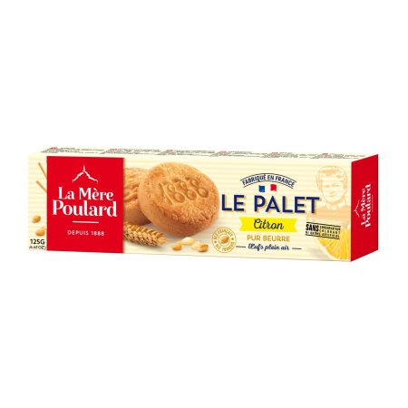 LA MERE POULARD Le Palet Μπισκότα Βουτύρου με γεύση Λεμόνι 125g