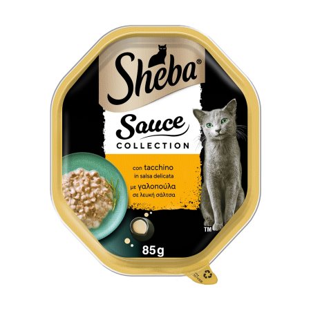SHEBA Sauce Collection Υγρή Τροφή Γάτας με Γαλοπούλα σε Λευκή Σάλτσα 85g