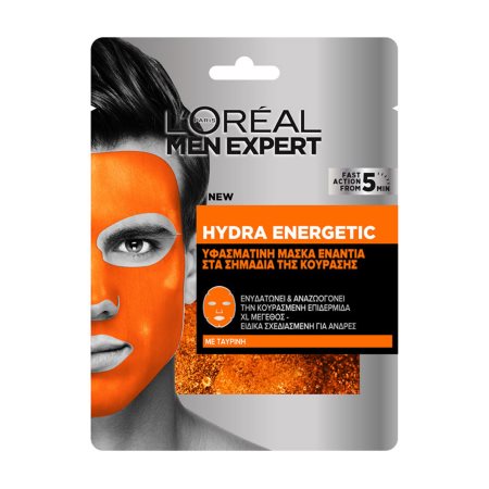 L'OREAL Men Expert Μάσκα Προσώπου Hydra Energetic με Ταυρίνη 30gr