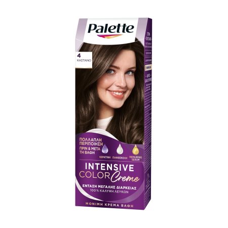 PALETTE Intensive Color Creme Βαφή Μαλλιών Νο4 Καστανό