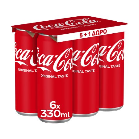 COCA-COLA Original Taste 5x330ml +1 Δώρο