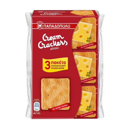ΠΑΠΑΔΟΠΟΥΛΟΥ Cream Crackers Σίτου 3x140gr