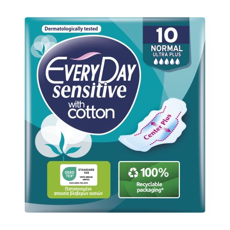 EVERYDAY Sensitive Cotton Σερβιέτες Ultra Plus Normal 10τεμ