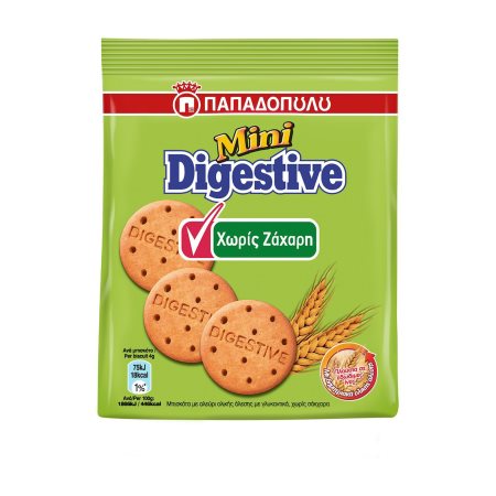 ΠΑΠΑΔΟΠΟΥΛΟΥ Mini Digestive Μπισκότα Χωρίς ζάχαρη 70gr