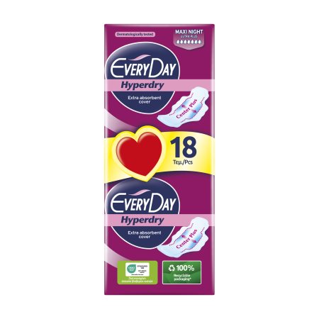 EVERYDAY Hyperdry Σερβιέτες Ultra Plus Maxi Night 18τεμ